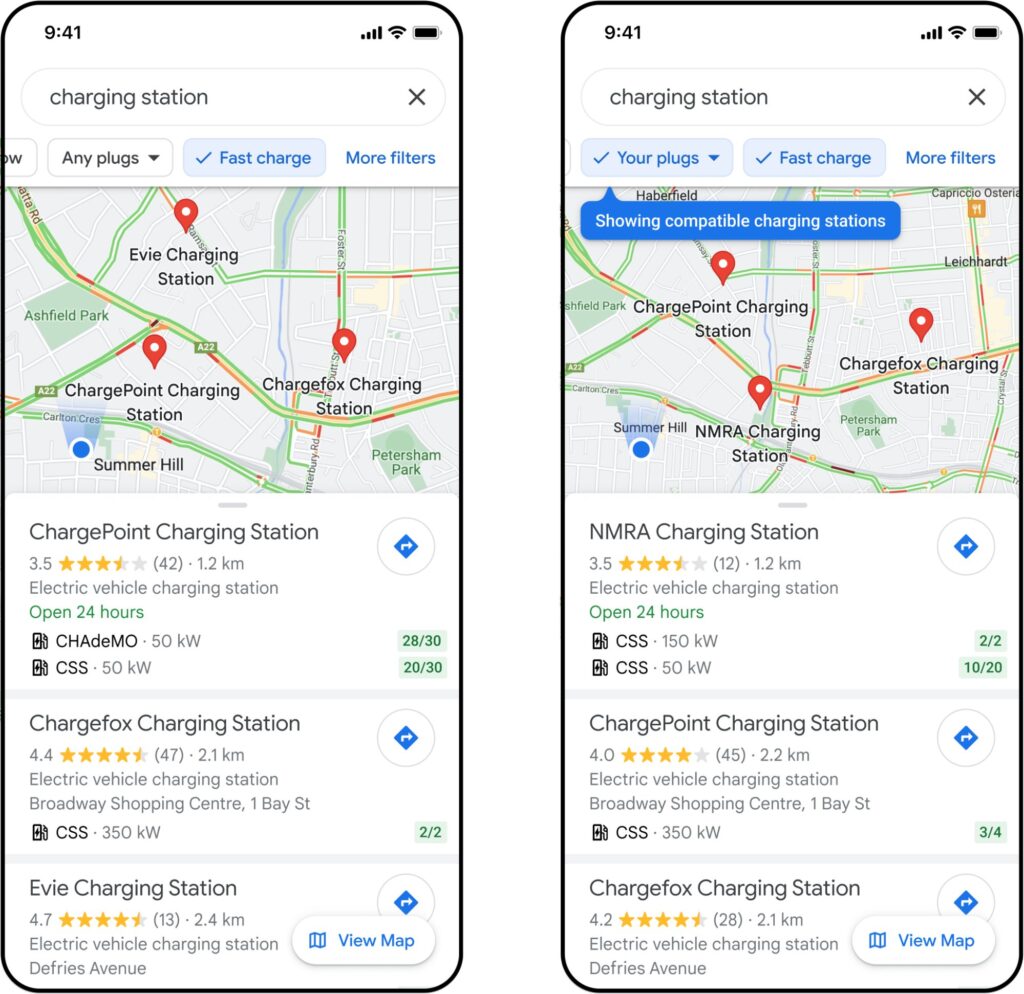Google Maps Now Shows EV Charging Stations and Gets Loads of Other Features
